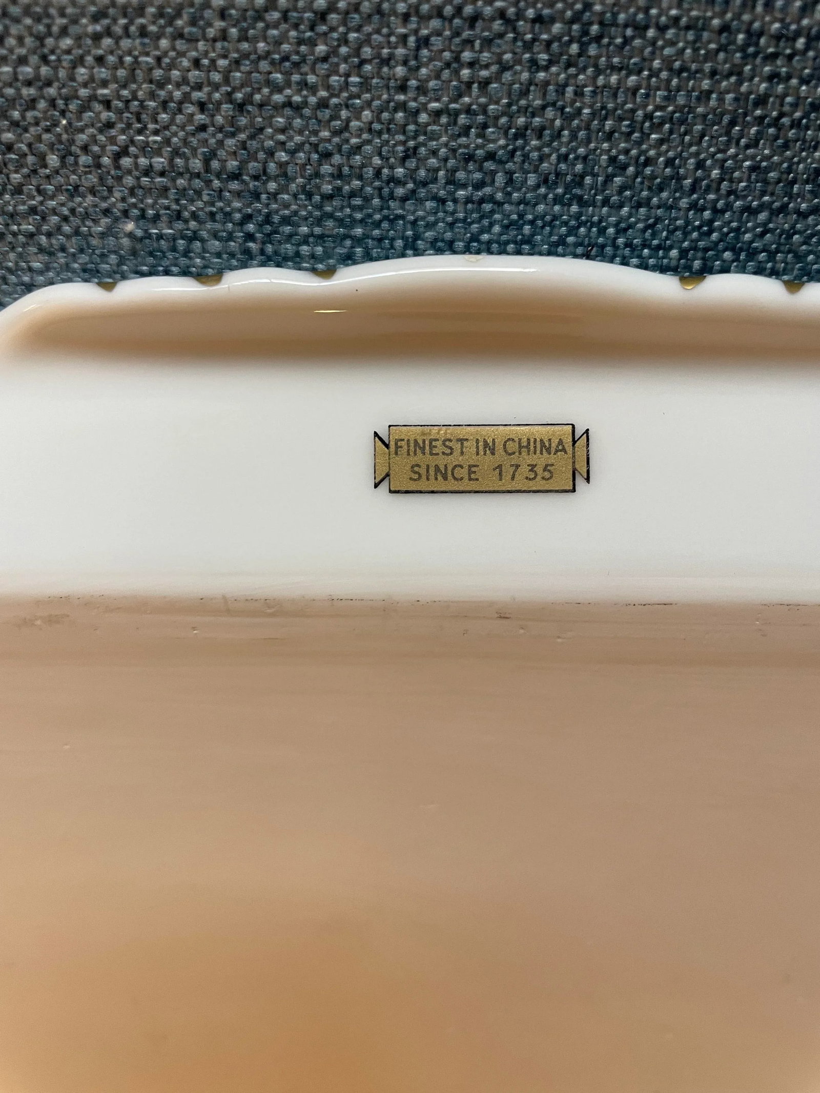 Vintage Richard Ginori Tray With Gilded Rim and Handles - 3