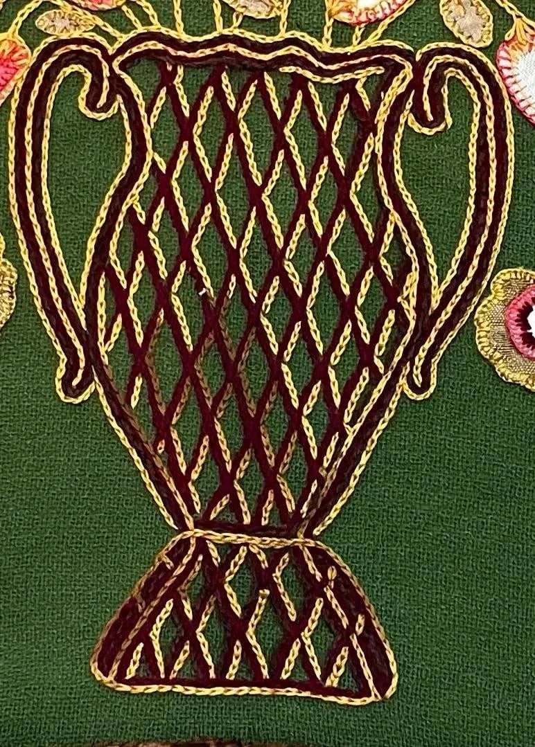 1970s Hand Embroidered Wall Hanging Tapestry - 6