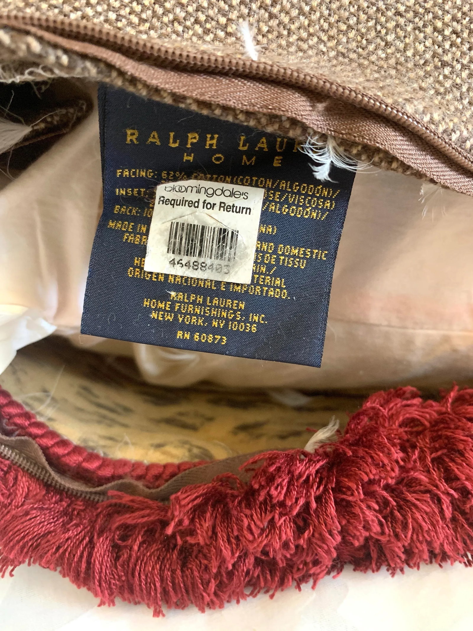 Vintage Ralph Lauren Guinevere Aragon Medieval Floral & Animal Print Decorative Pillow - 6