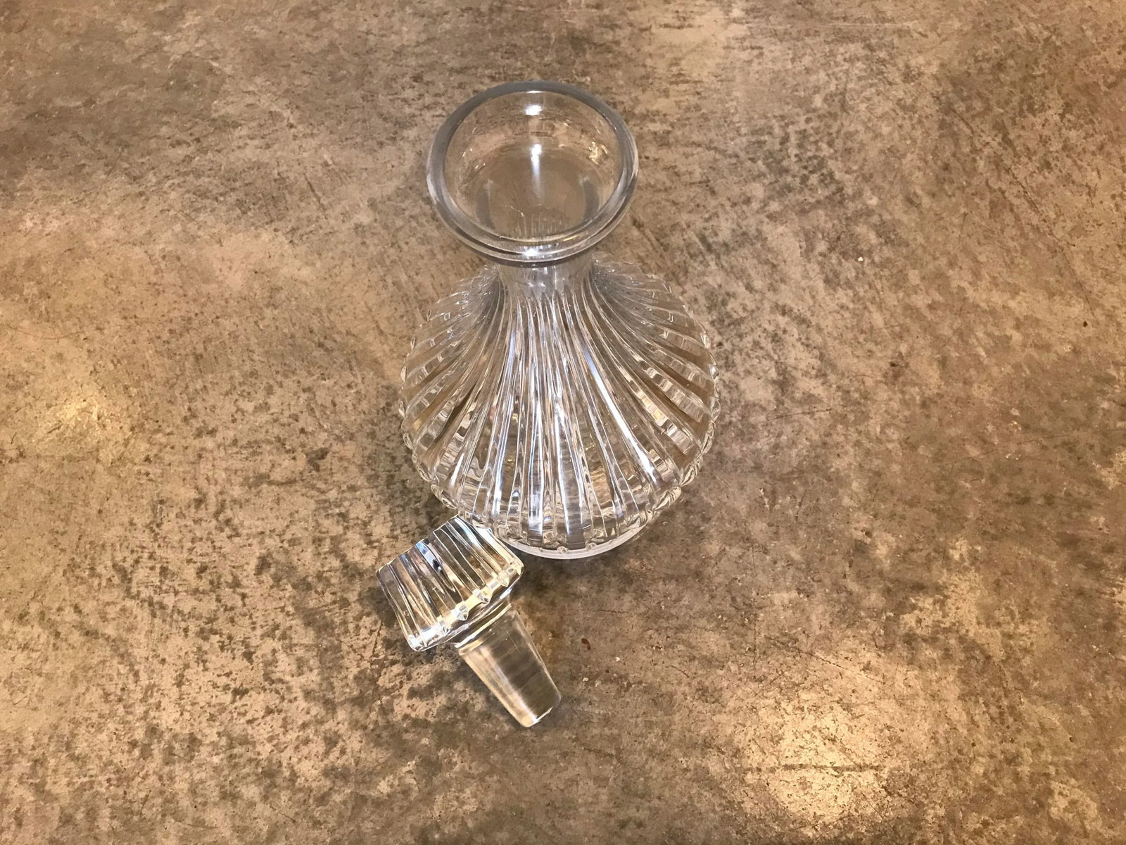 Mid 20th Century Fluted Glass Carafe With Stopper - 8