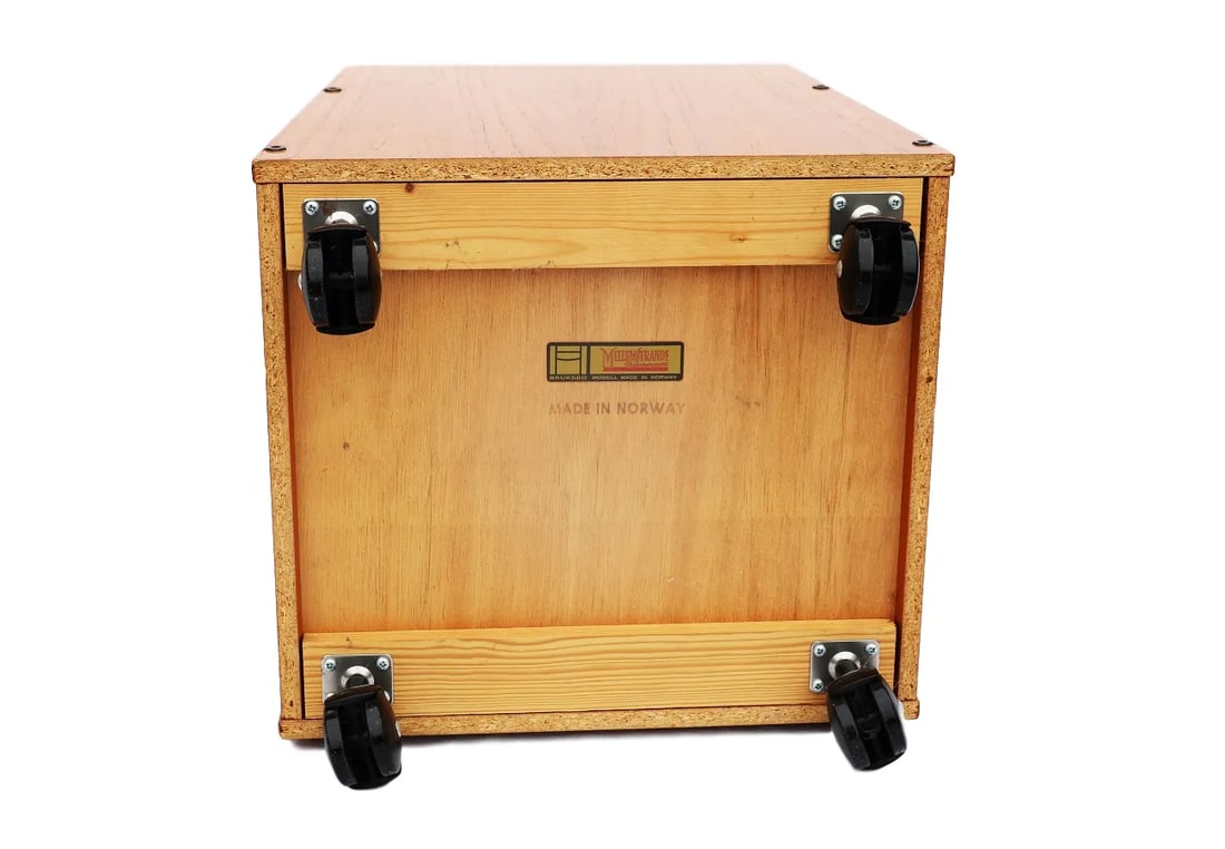 Bruksbo Norway Teak Rolling Magazine Rack - 4
