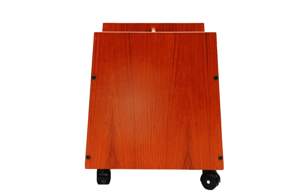 Bruksbo Norway Teak Rolling Magazine Rack - 6