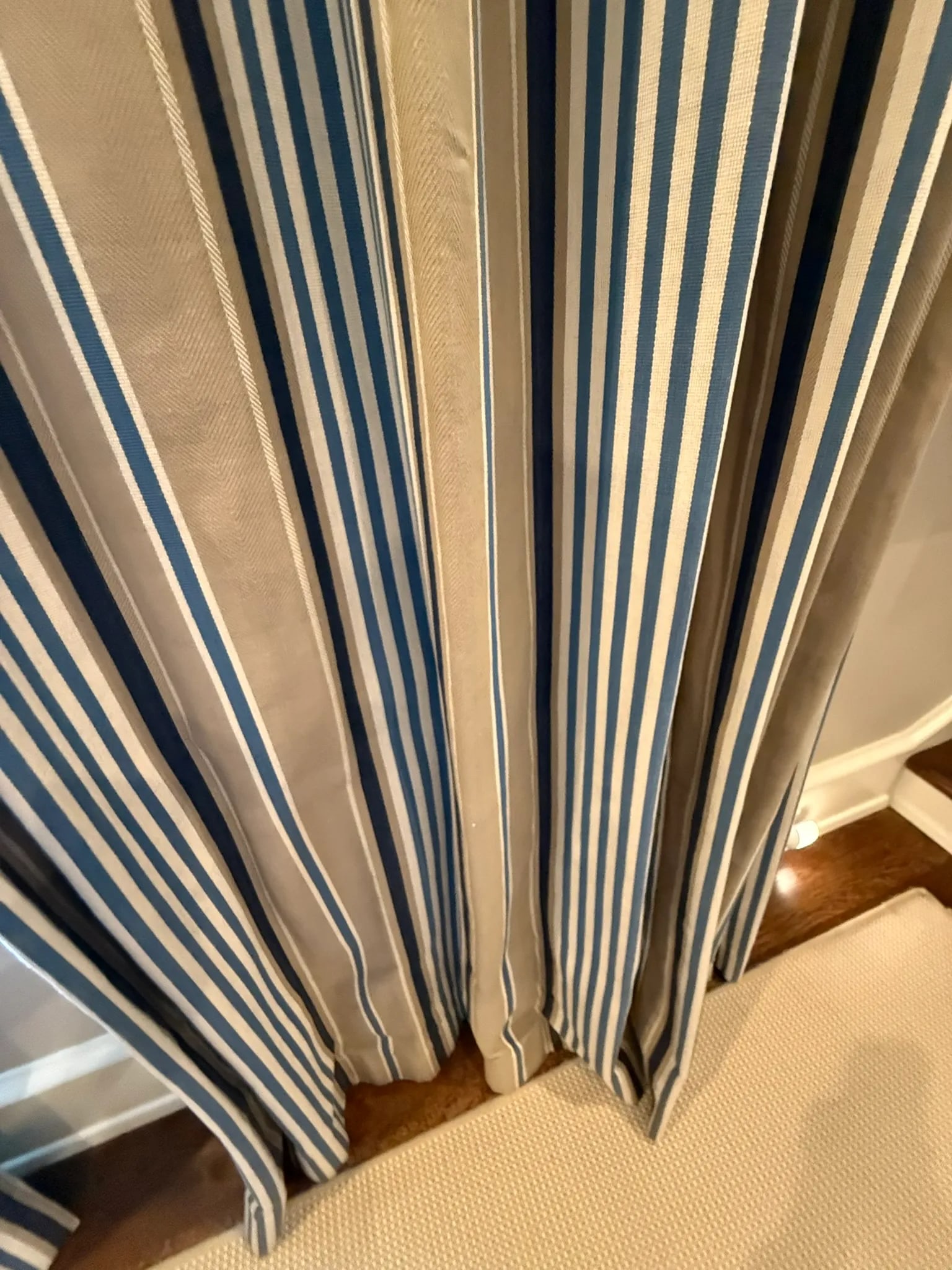 Schumacher Minzer Cotton Stripe Curtain Panels - Set of 2 - 3