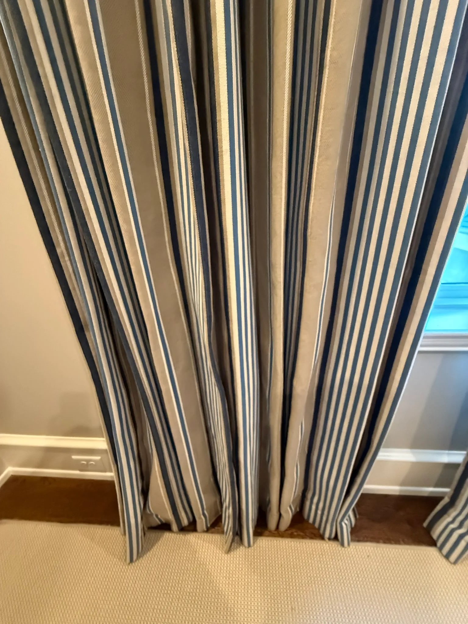 Schumacher Minzer Cotton Stripe Curtain Panels - Set of 2 - 5