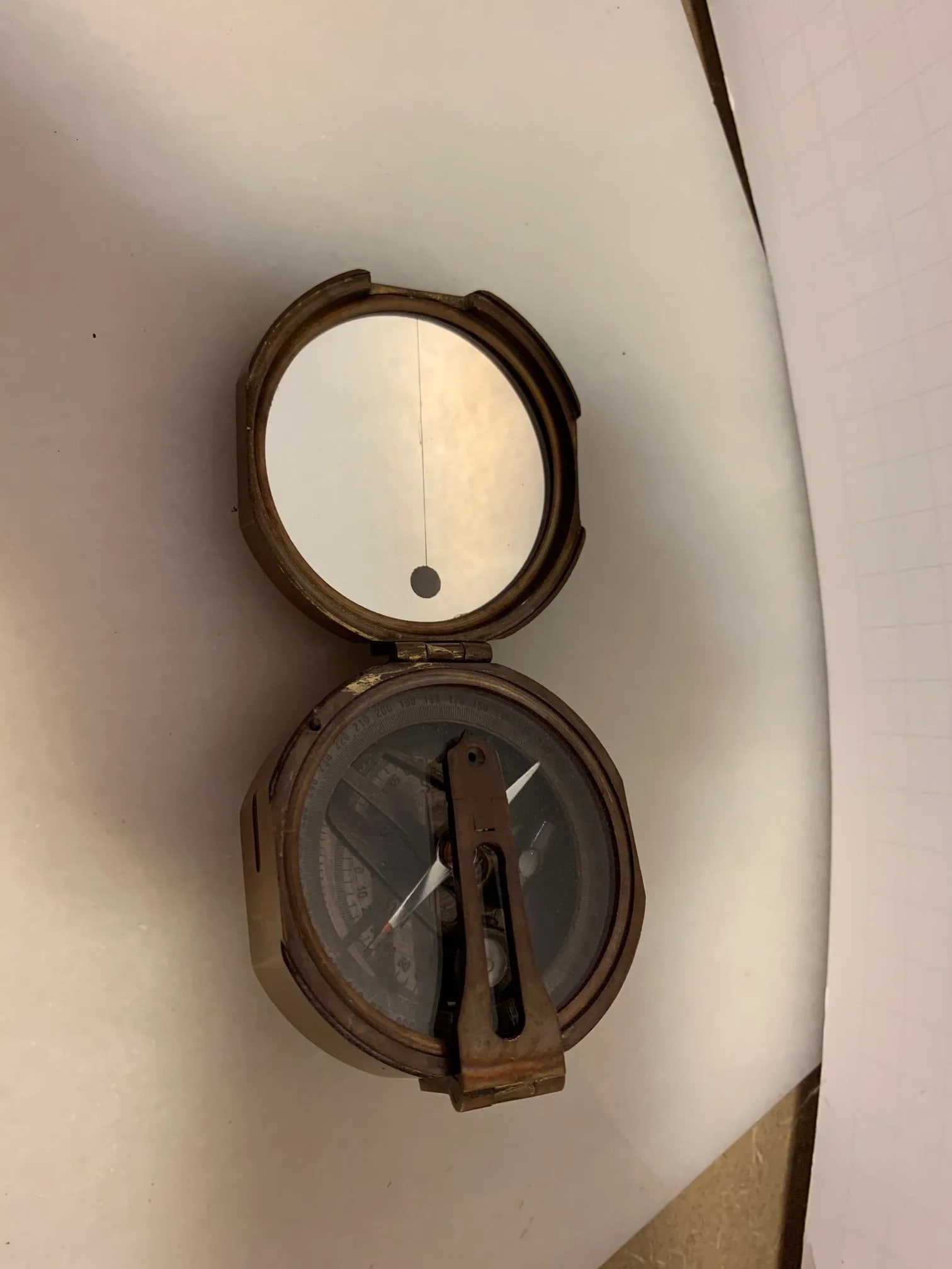 1940s Original Solid Brass Compass - 2