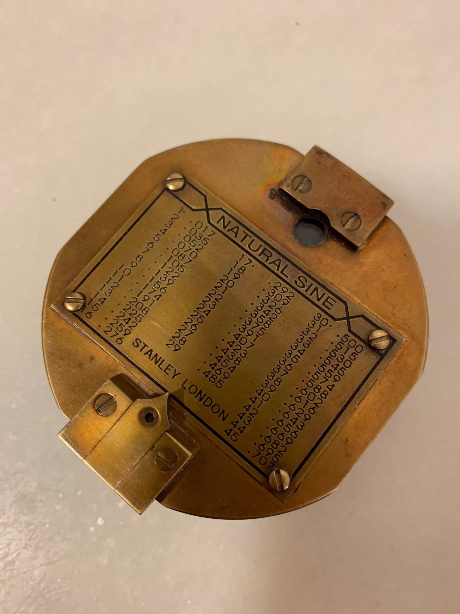 1940s Original Solid Brass Compass - 3