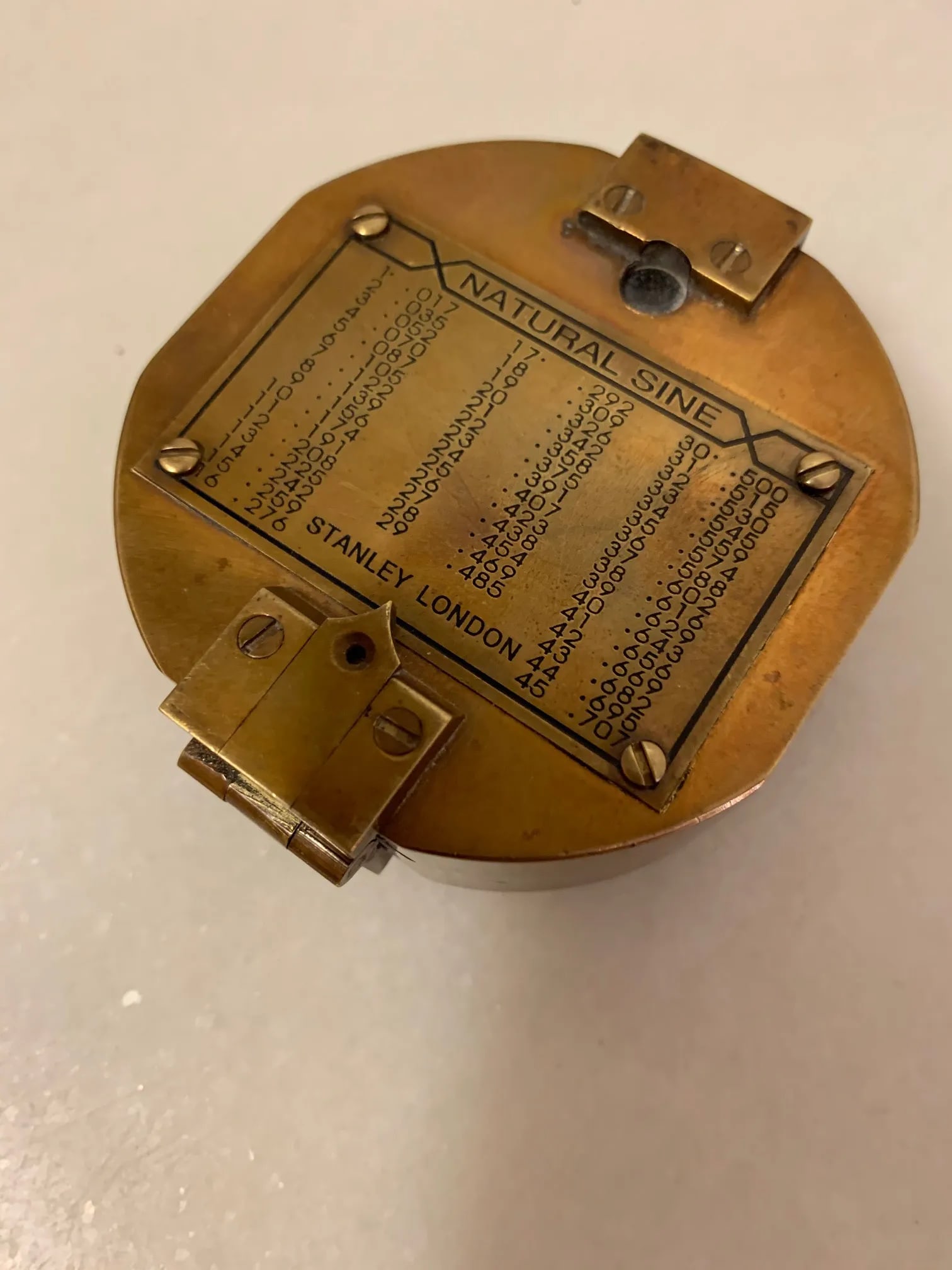 1940s Original Solid Brass Compass - 7