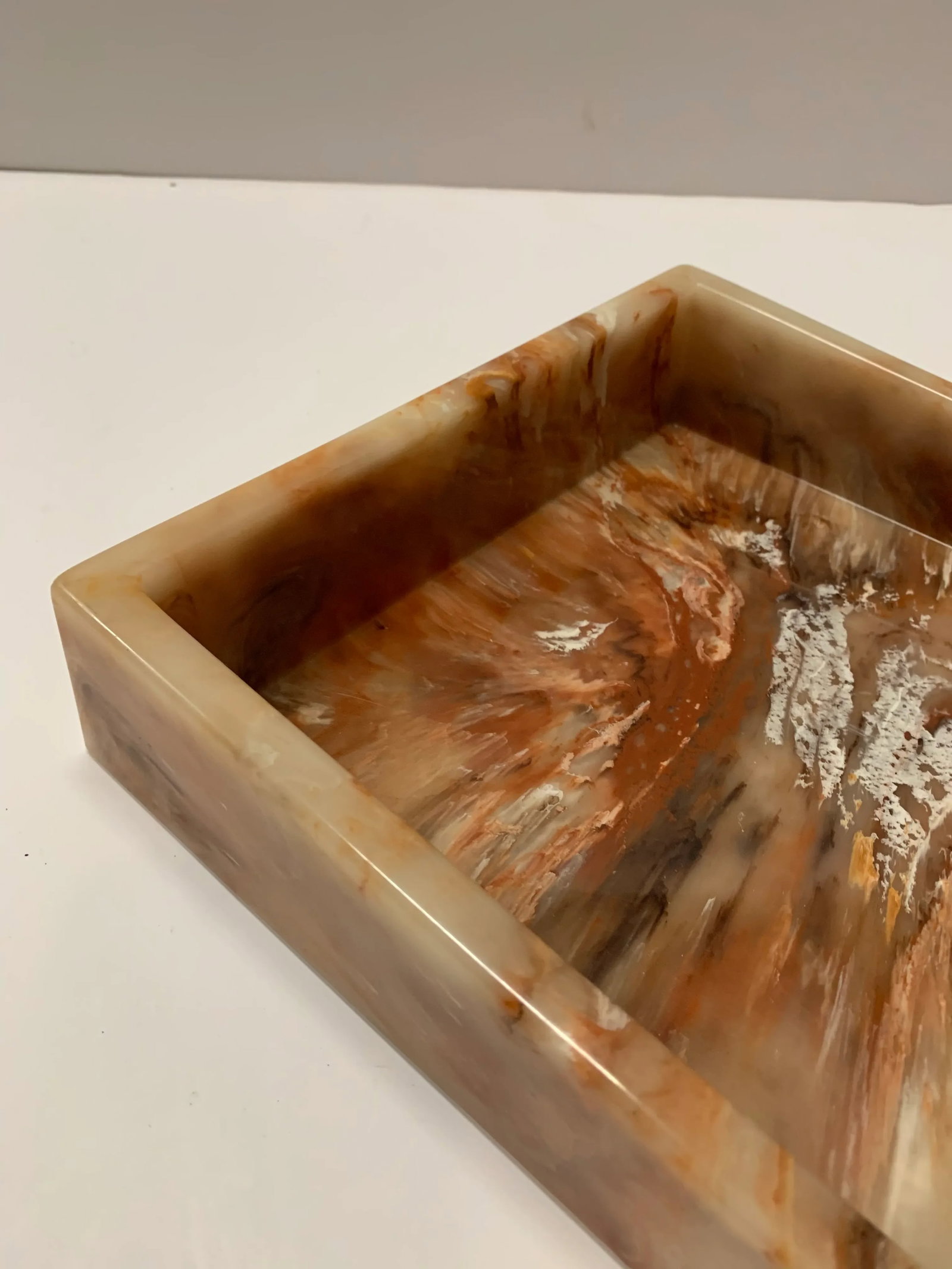 Faux Onyx Resin Desk Inbox Paper Holder - 12