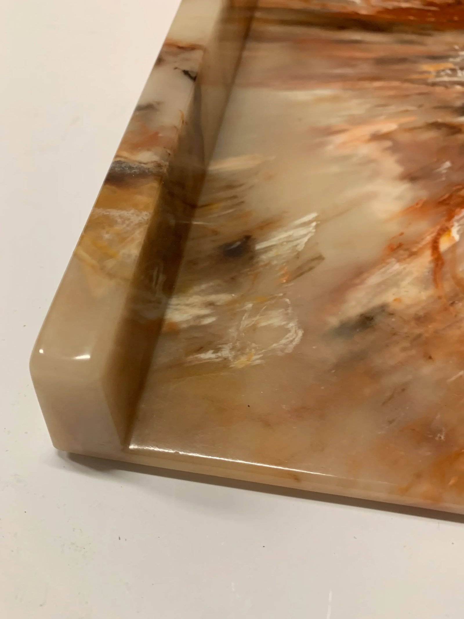 Faux Onyx Resin Desk Inbox Paper Holder - 5