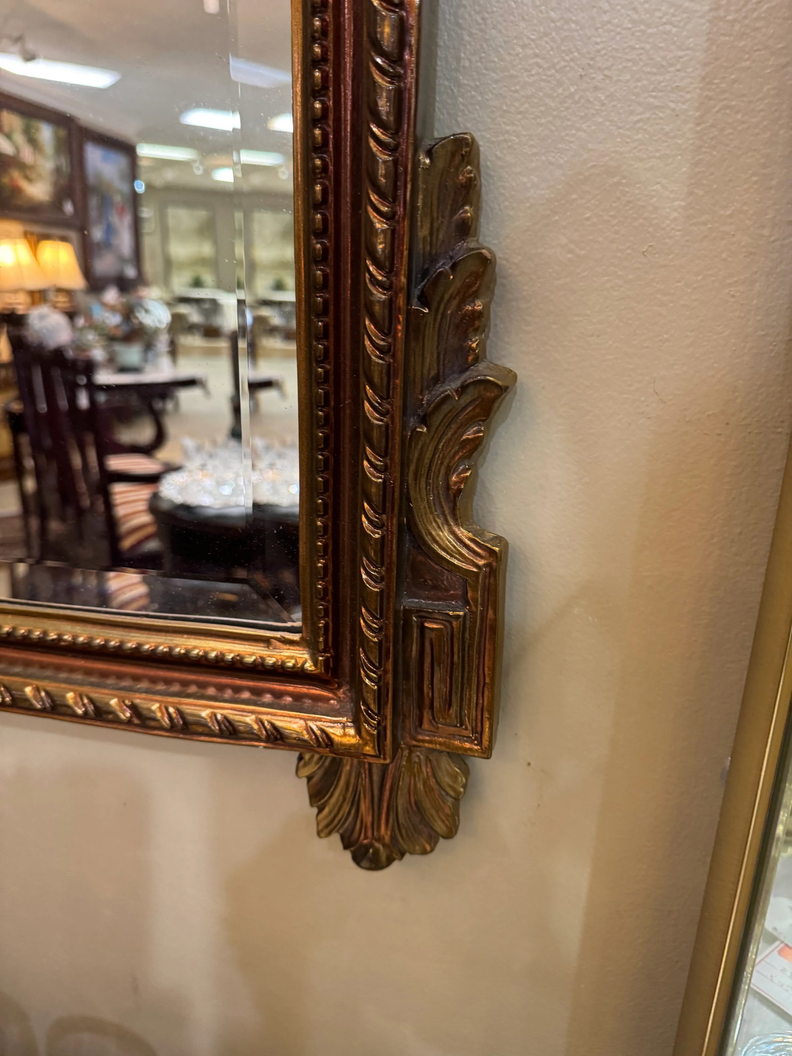 Vintage Carolina Mirror Company Giltwood Mirror in the Louis XV Style - 2