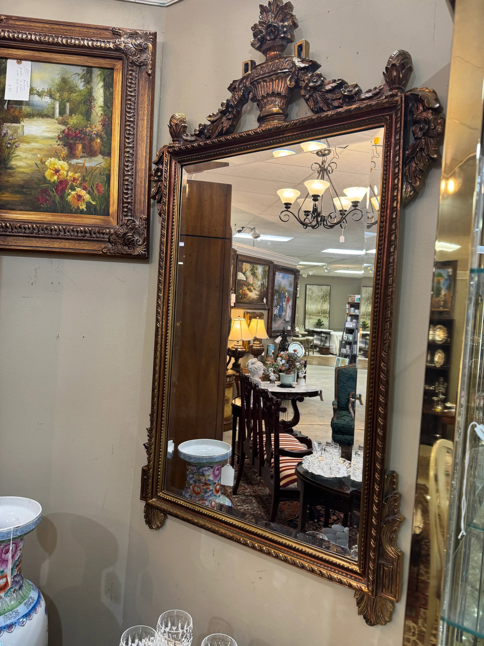 Vintage Carolina Mirror Company Giltwood Mirror in the Louis XV Style - 3