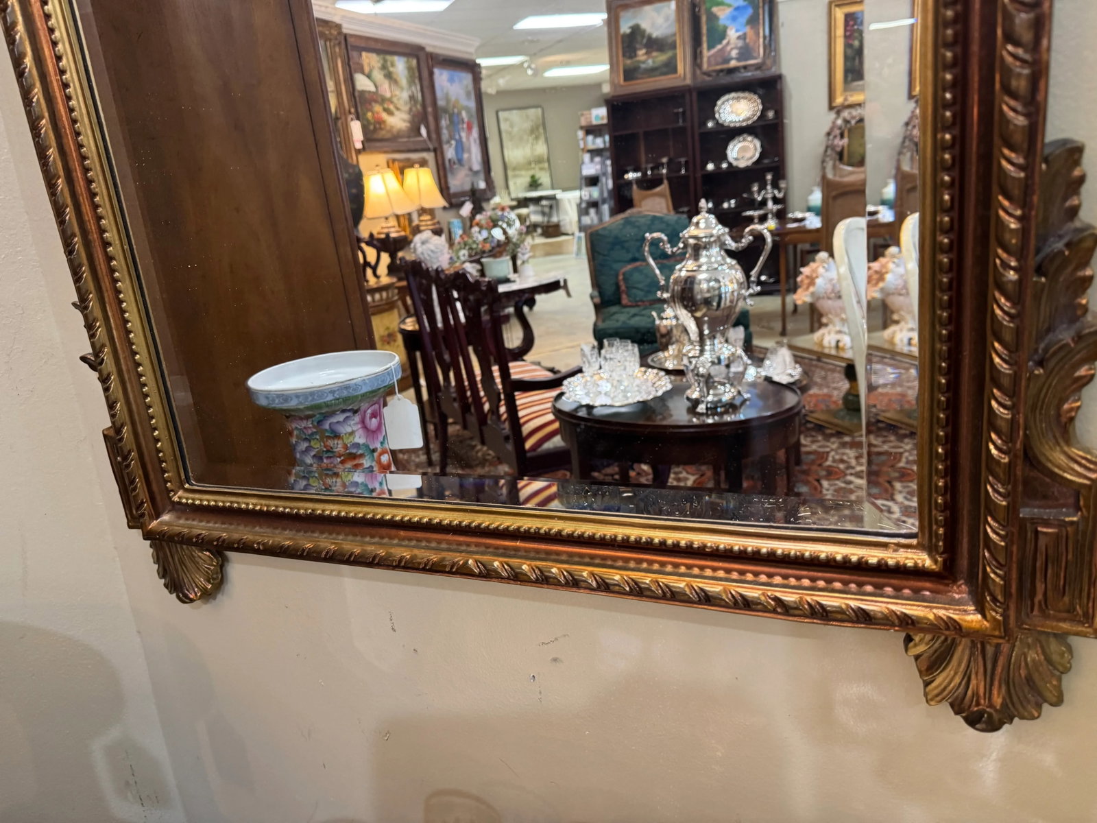 Vintage Carolina Mirror Company Giltwood Mirror in the Louis XV Style - 4