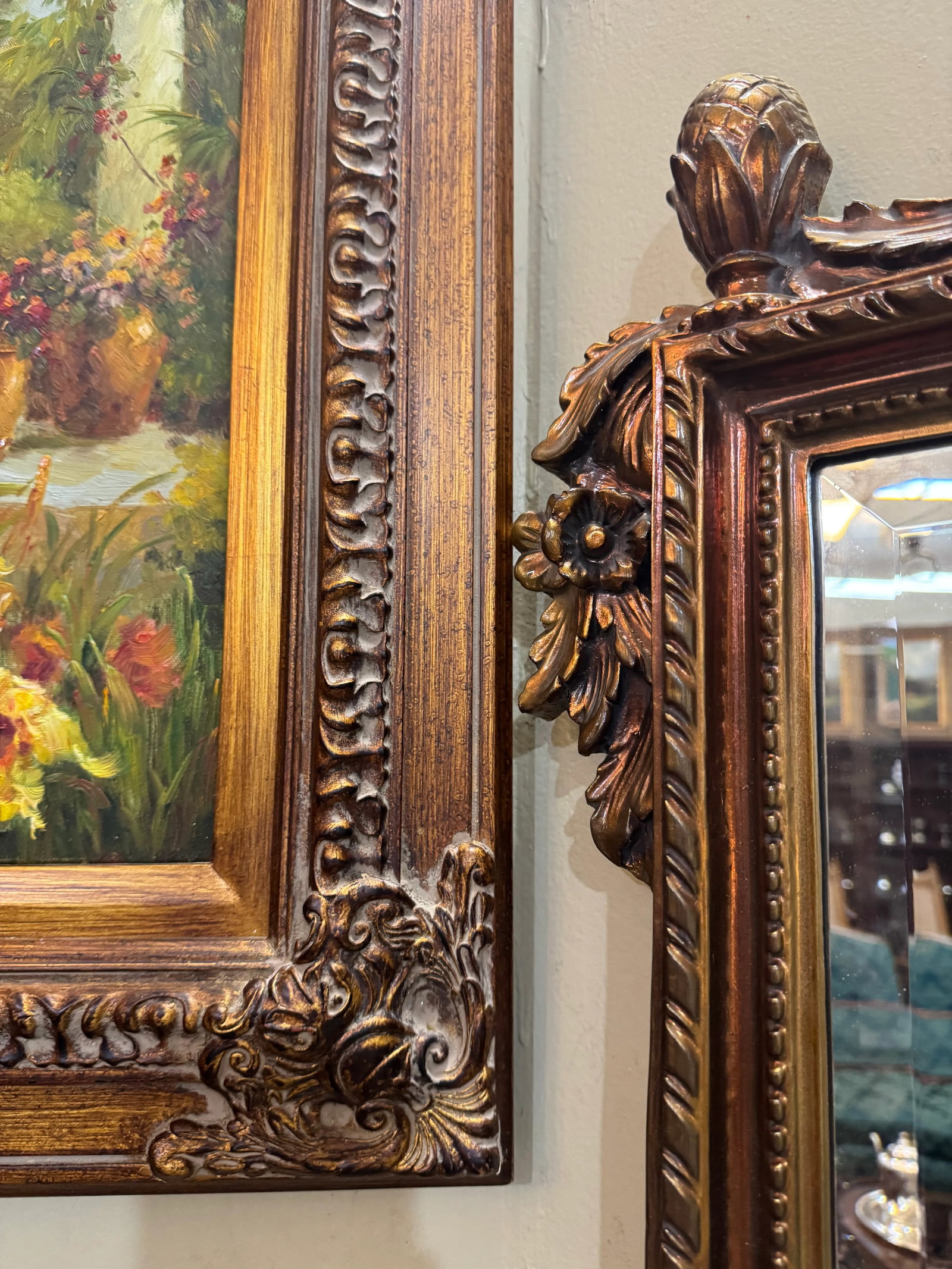 Vintage Carolina Mirror Company Giltwood Mirror in the Louis XV Style - 9