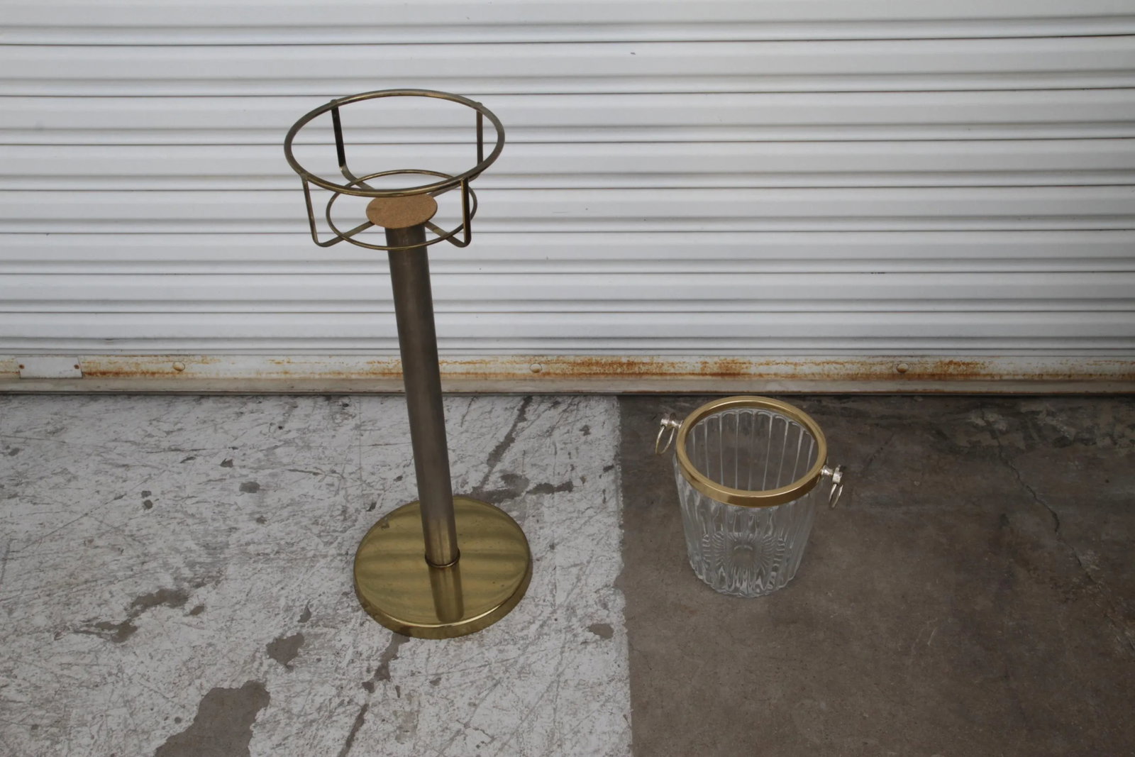 Mid 20th Century Brass Champagne & Ice Bucket Stand - 2