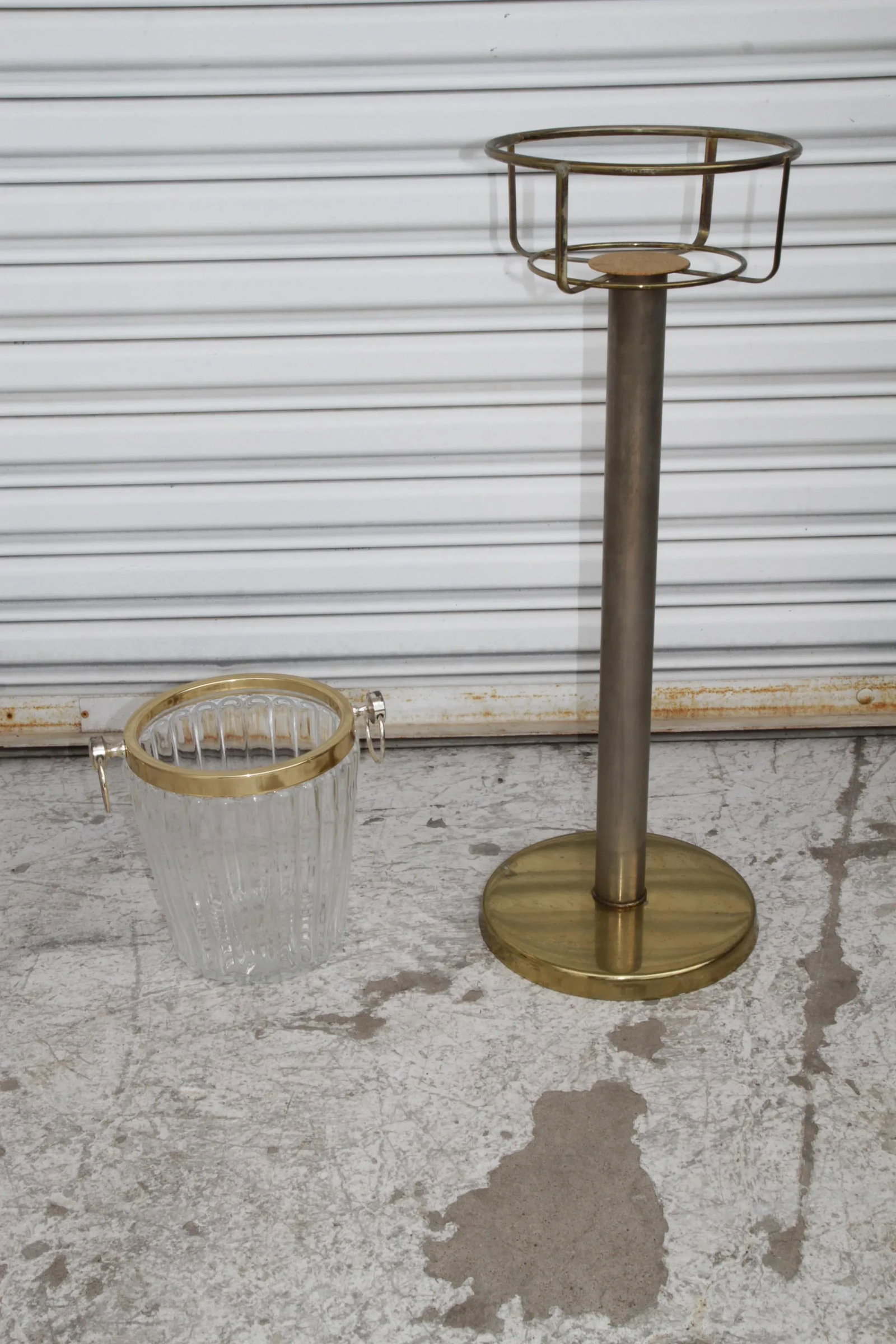 Mid 20th Century Brass Champagne & Ice Bucket Stand - 4
