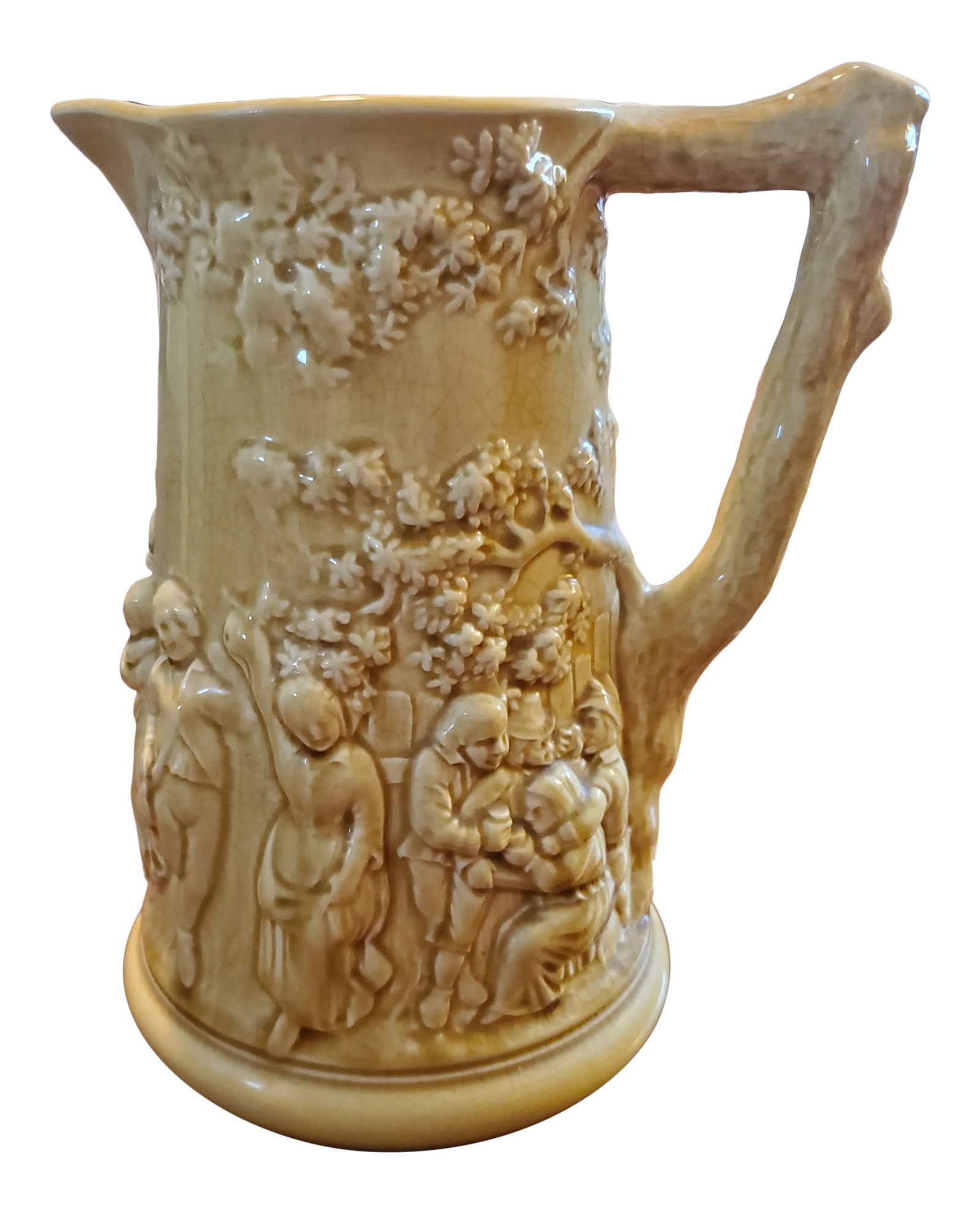 Antique 1834-1890 Signed Sarreguemines Majolica Tavern Pitcher (1 of 12)