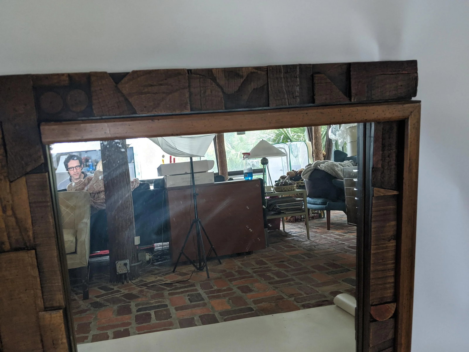 1970s Mid Century Modern Lane Brutalist Mirror - 3