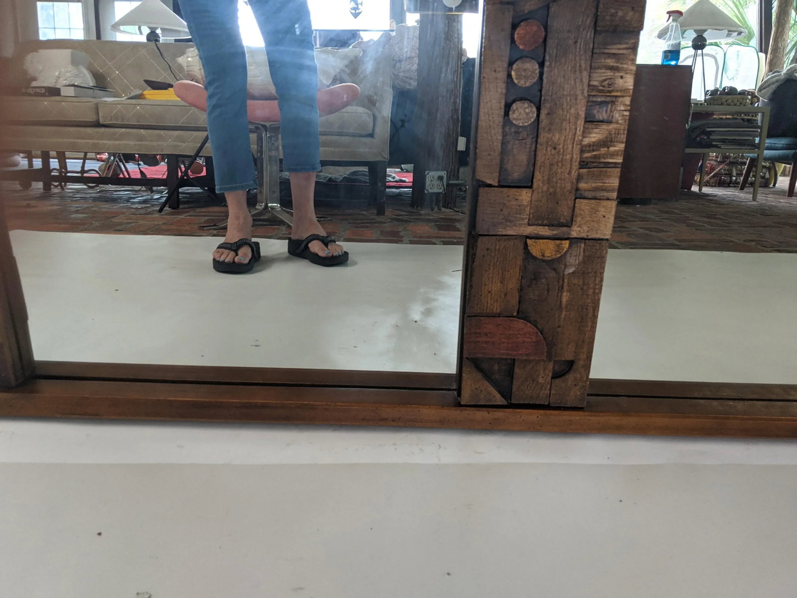 1970s Mid Century Modern Lane Brutalist Mirror - 4