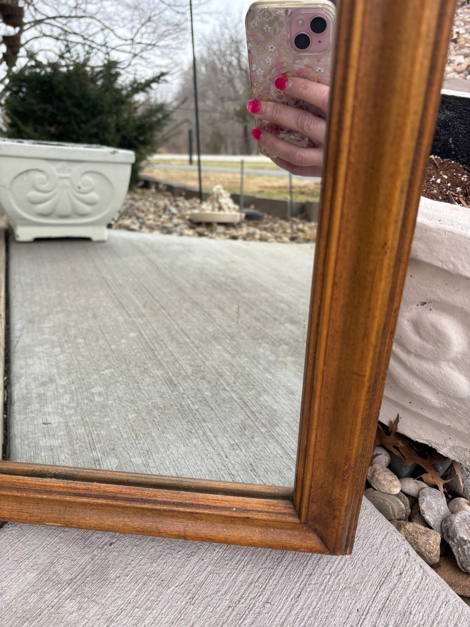 Vintage Ethan Allen Crested Nutmeg Maple Wall Mirror #18-9004 - 7