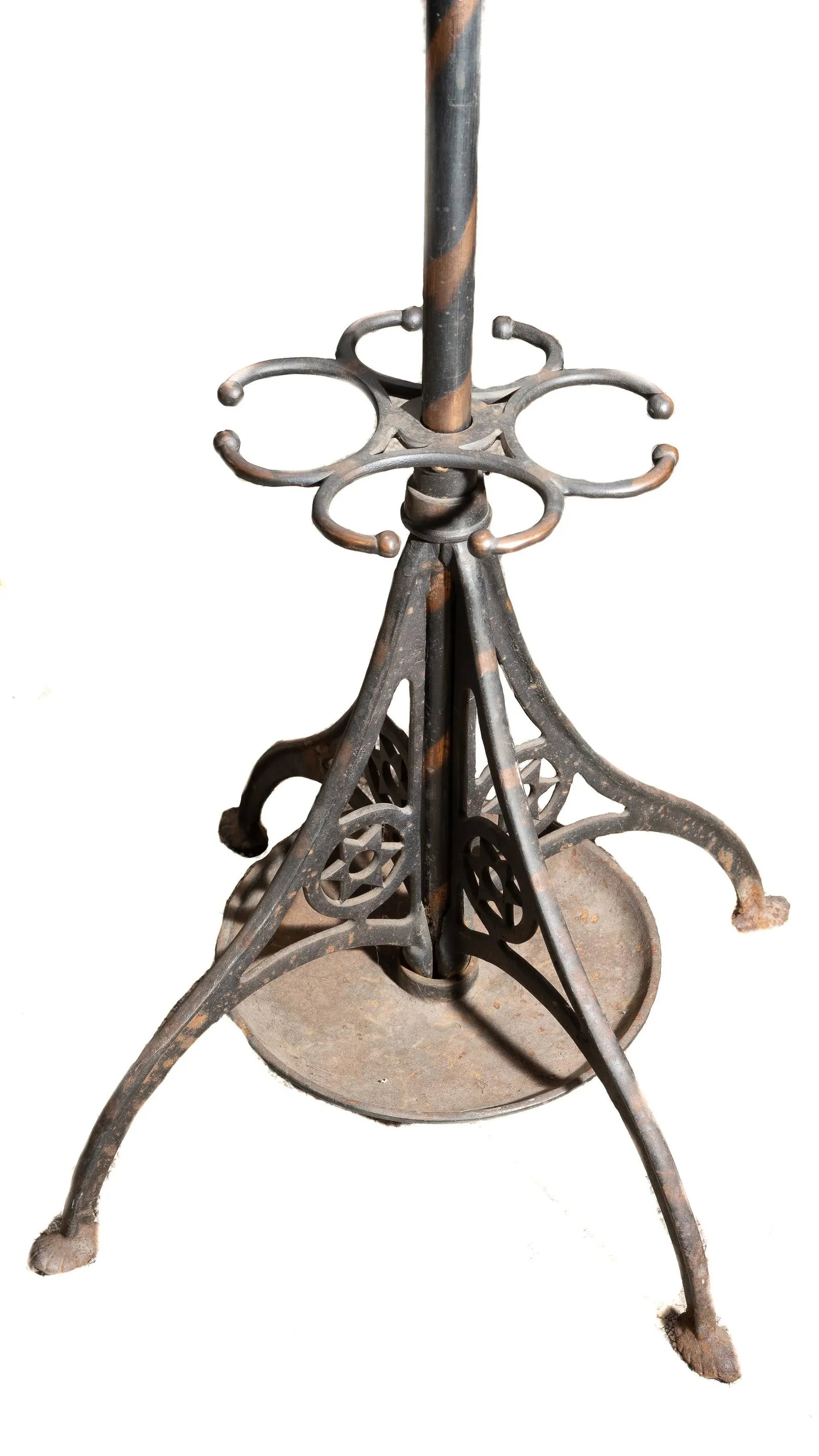 C. 1920 Japanned Coat Rack Hall Tree - 2