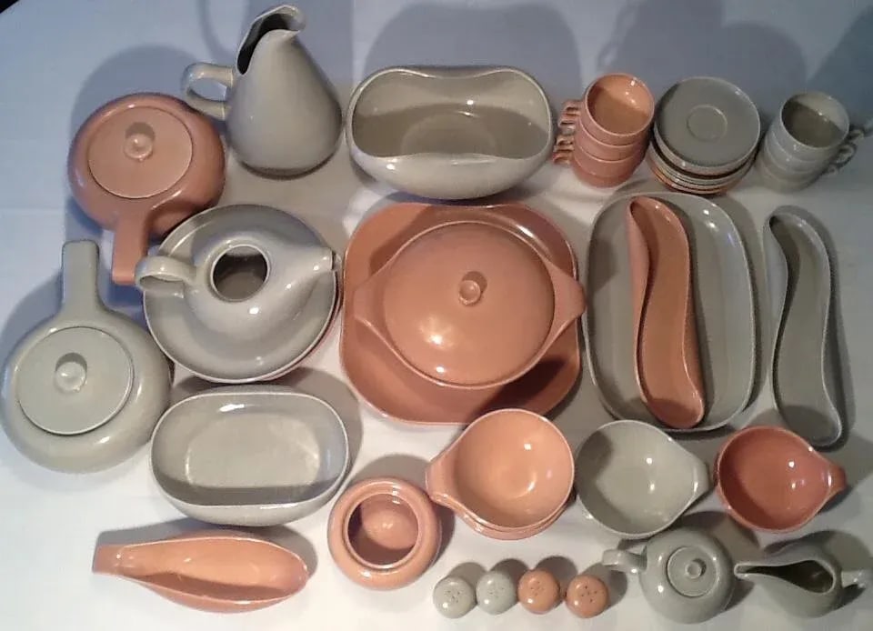 1940s Russel Wright Vintage Mid Century Steubenville American Modern Dinnerware - 60 Piece Set - 13