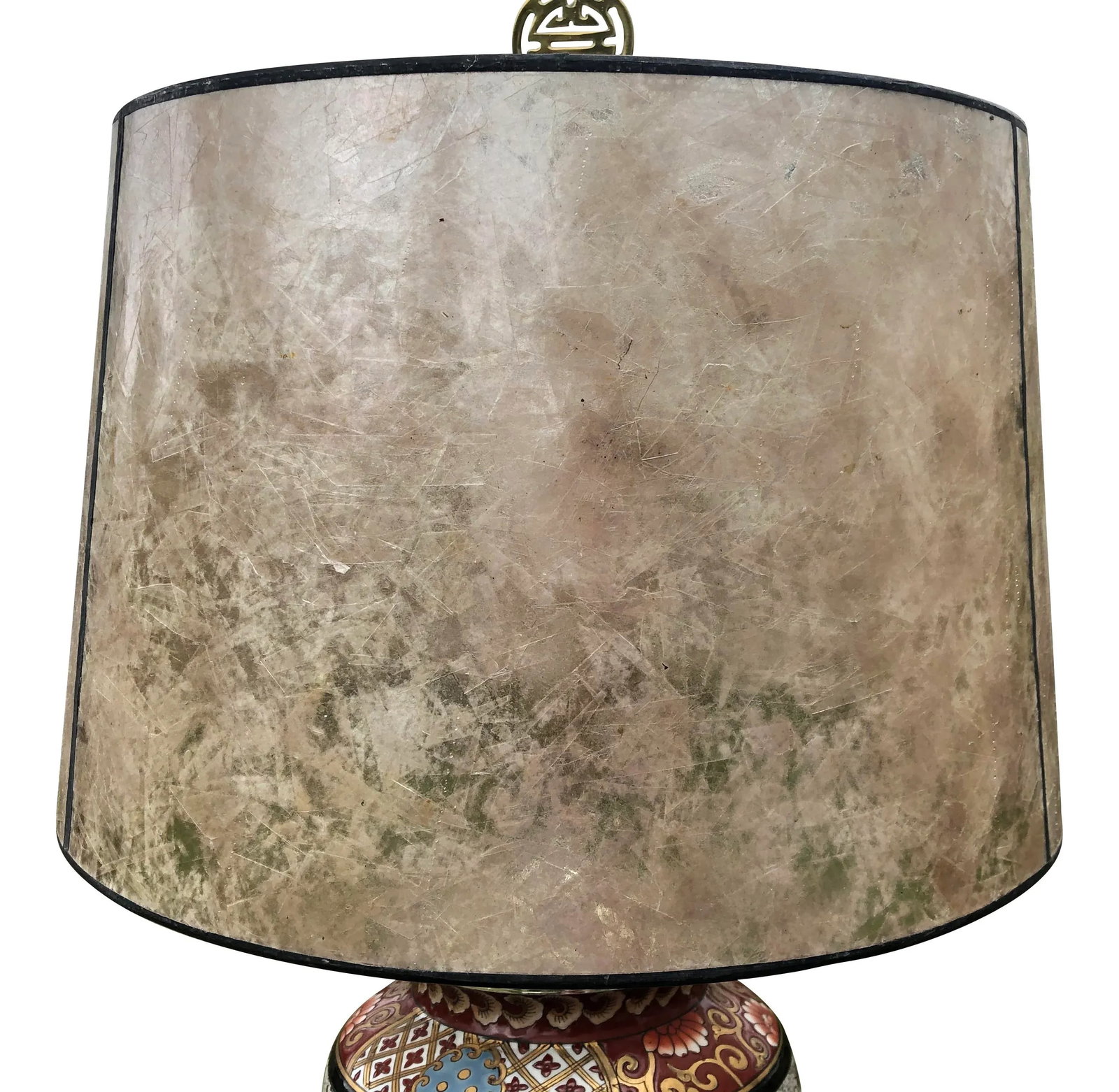 Late 20th Century Asian Style Floral Ceramic Lamps - a Pair - 6
