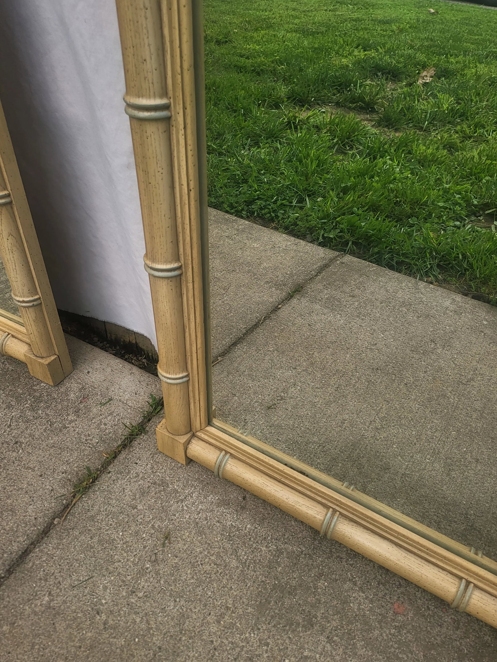 Vintage Dixie Shangri La Greek Key Faux Bamboo Mirrors-a Pair - 12