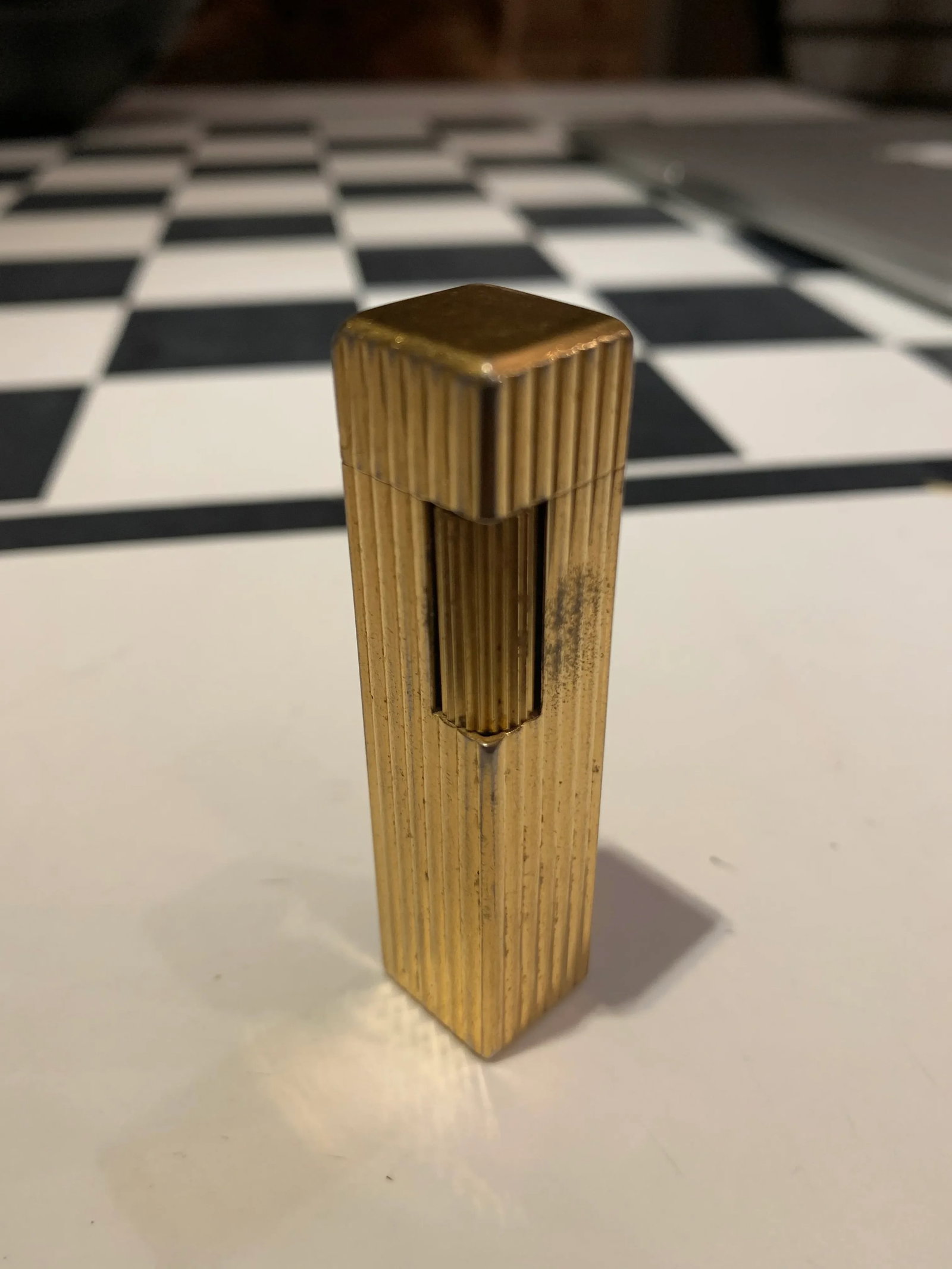 Vintage 1950s Cartier 18k Gold Plated Cigarette Lighter - 10