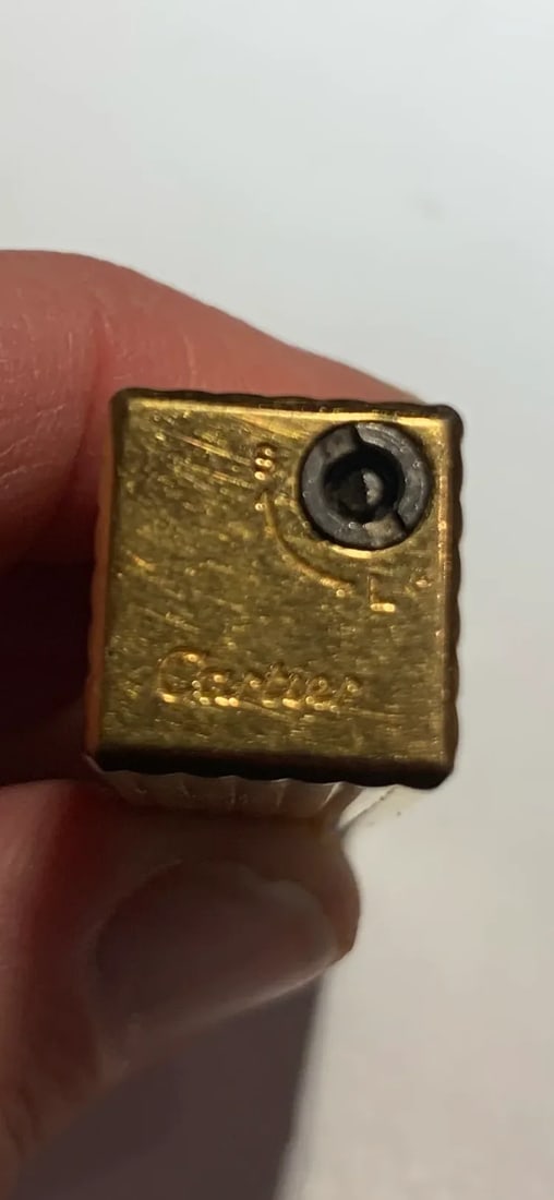 Vintage 1950s Cartier 18k Gold Plated Cigarette Lighter - 4
