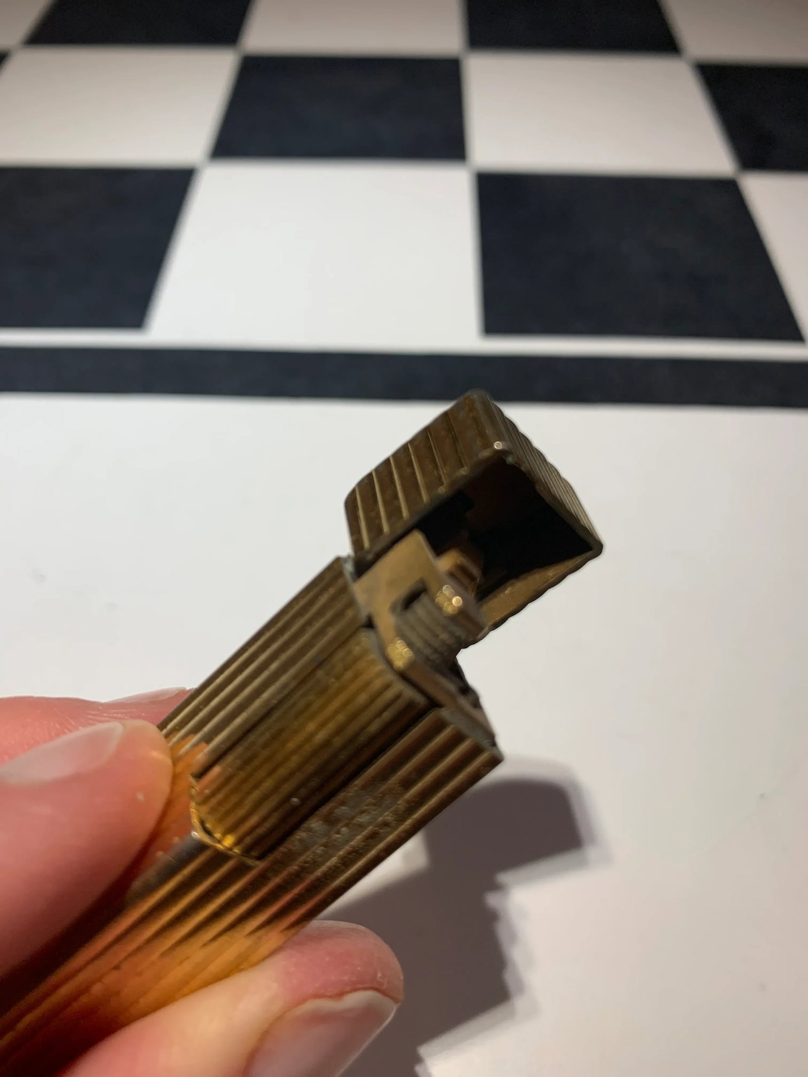Vintage 1950s Cartier 18k Gold Plated Cigarette Lighter - 5