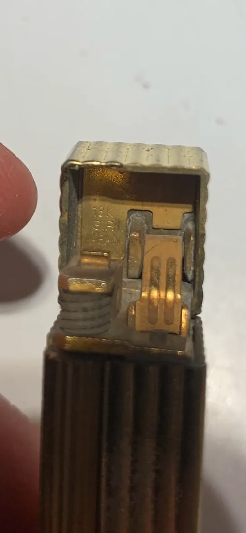 Vintage 1950s Cartier 18k Gold Plated Cigarette Lighter - 7