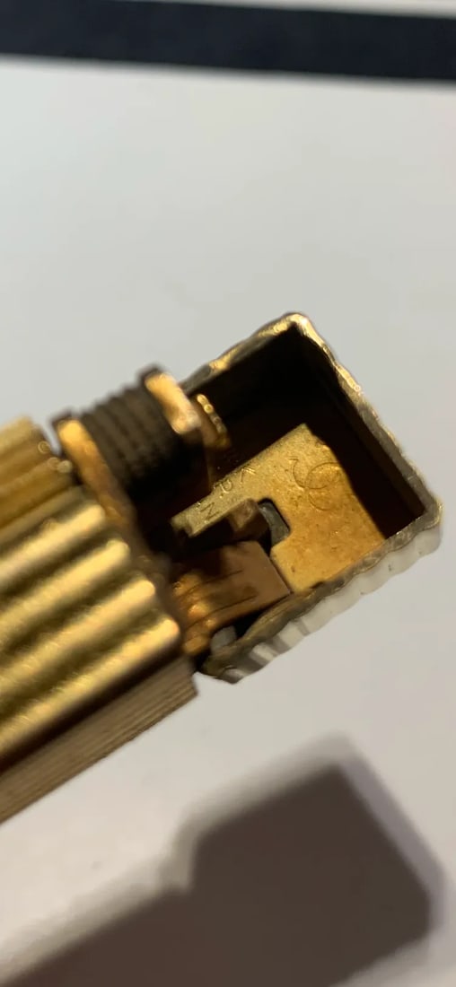 Vintage 1950s Cartier 18k Gold Plated Cigarette Lighter - 8