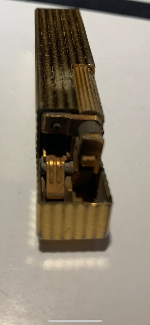Vintage 1950s Cartier 18k Gold Plated Cigarette Lighter - 9