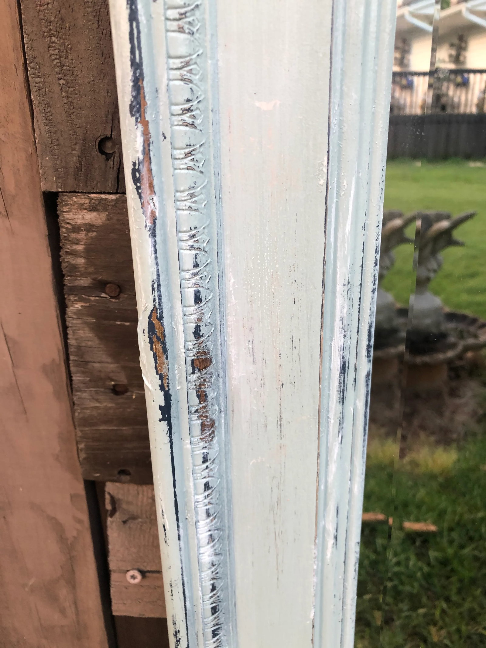 Distressed Lacquer Lexington Camden Wall Mirror - 8