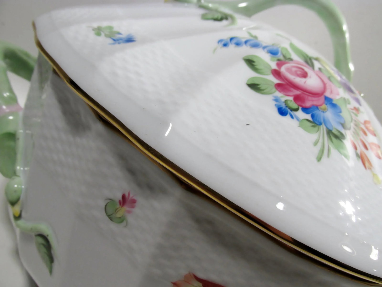Late 20th Century Herend China Hungary Printemps Large Round Tureen - 5