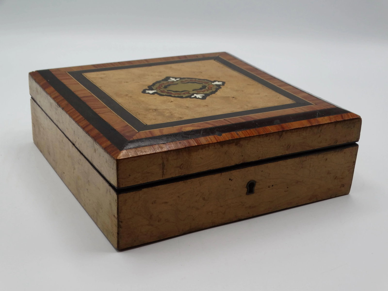 Antique French Boulle & Marquetry Box - 2