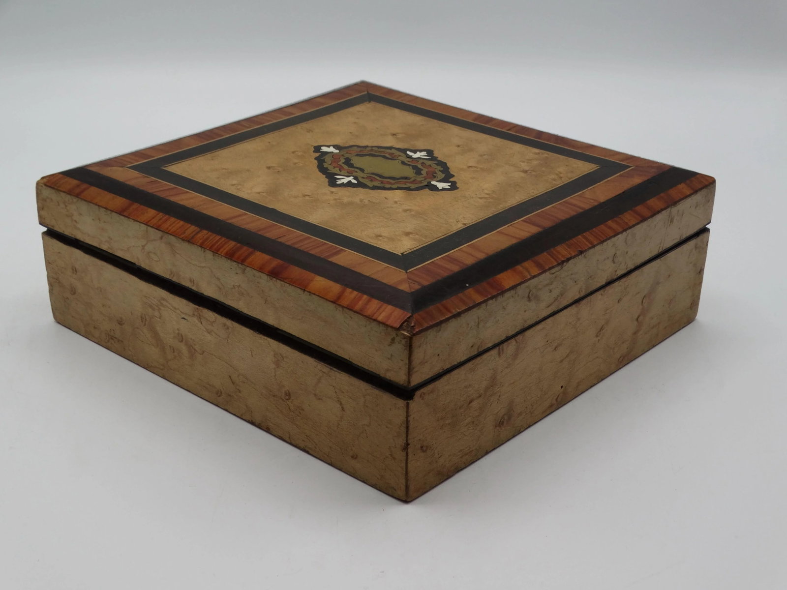 Antique French Boulle & Marquetry Box - 6