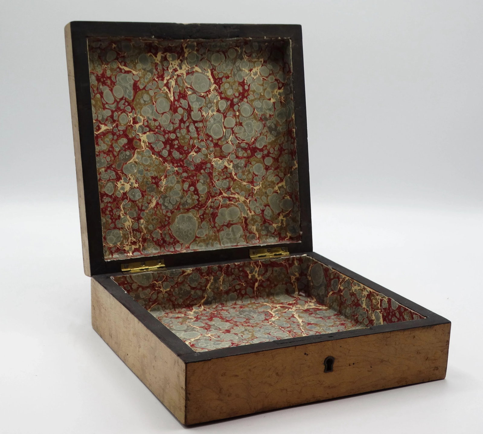 Antique French Boulle & Marquetry Box - 7