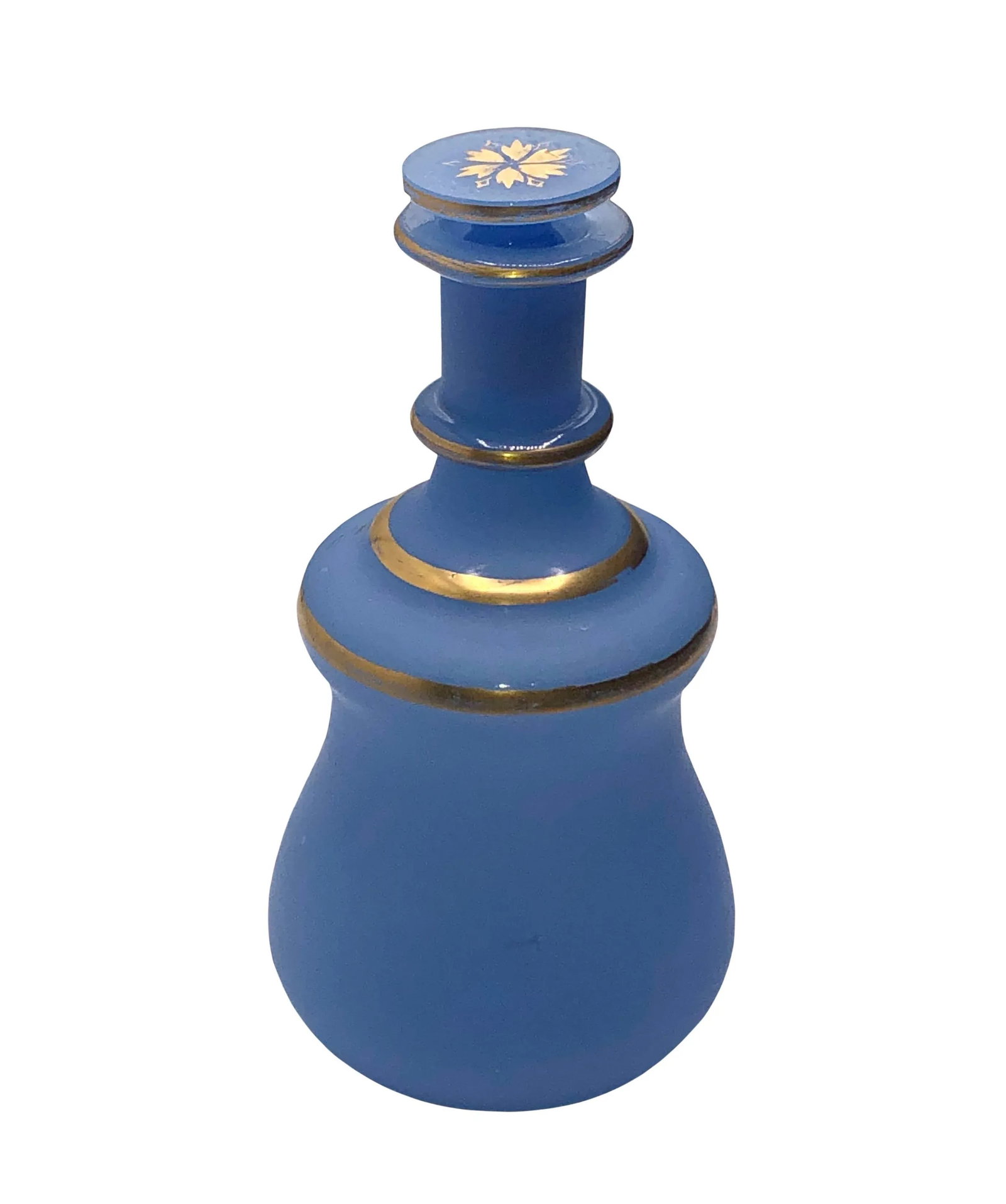 Antique French Blue Opaline Decanter - 6