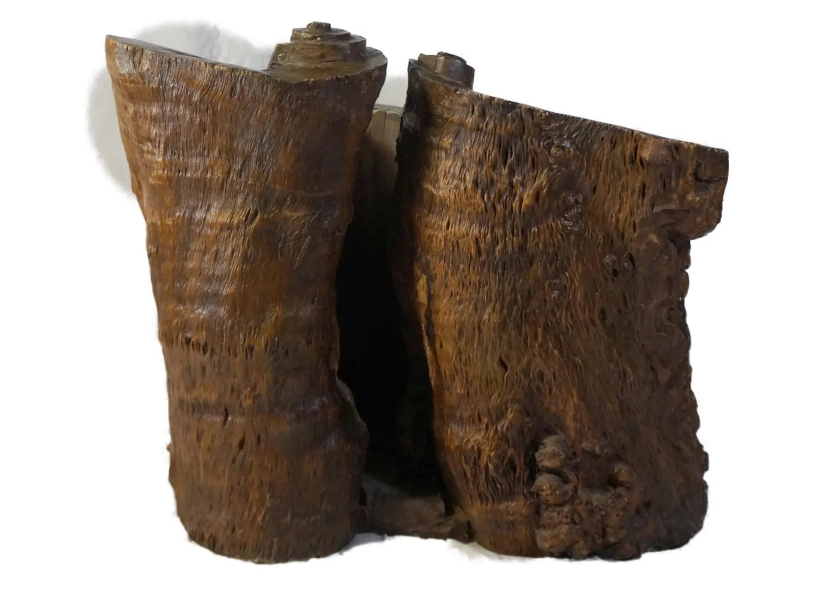 20th Century Chinese Enhanced Burl Tree Trunk Pot - 2