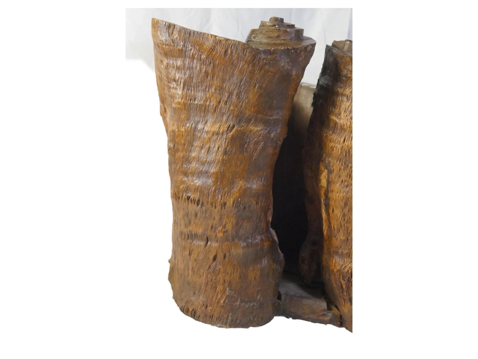 20th Century Chinese Enhanced Burl Tree Trunk Pot - 8