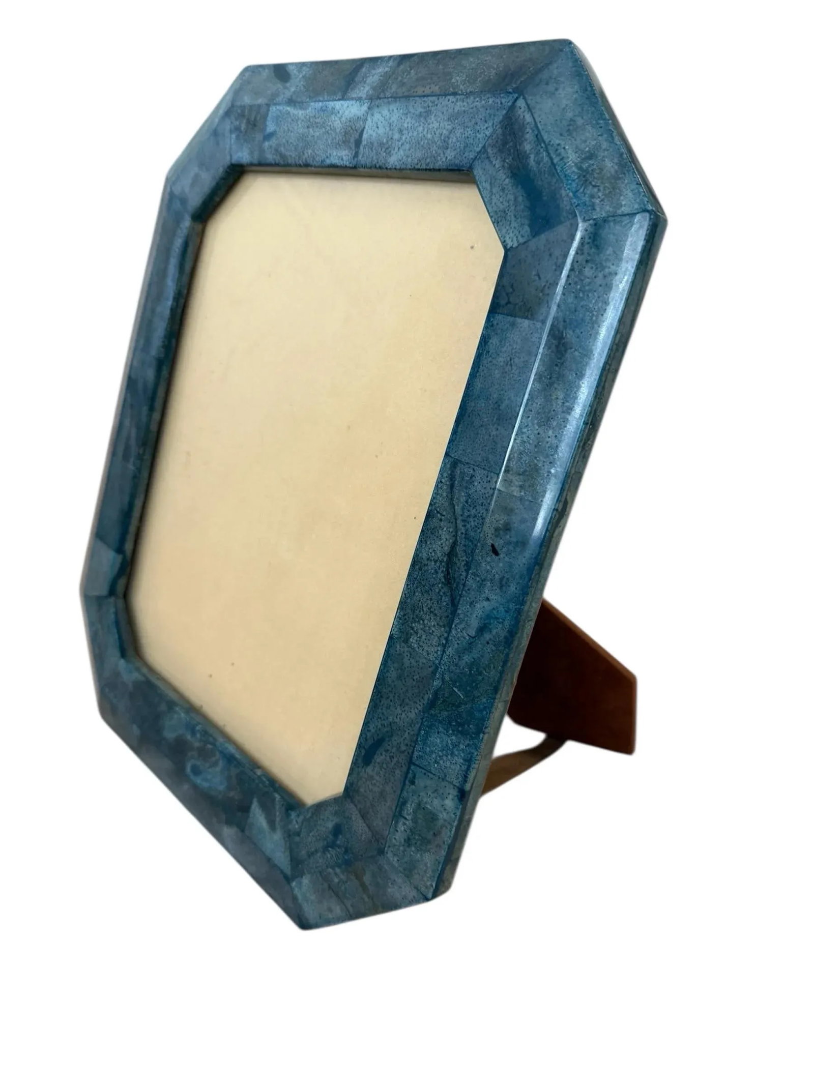 Vintage Heavy Blue Coral Picture Frame - 3