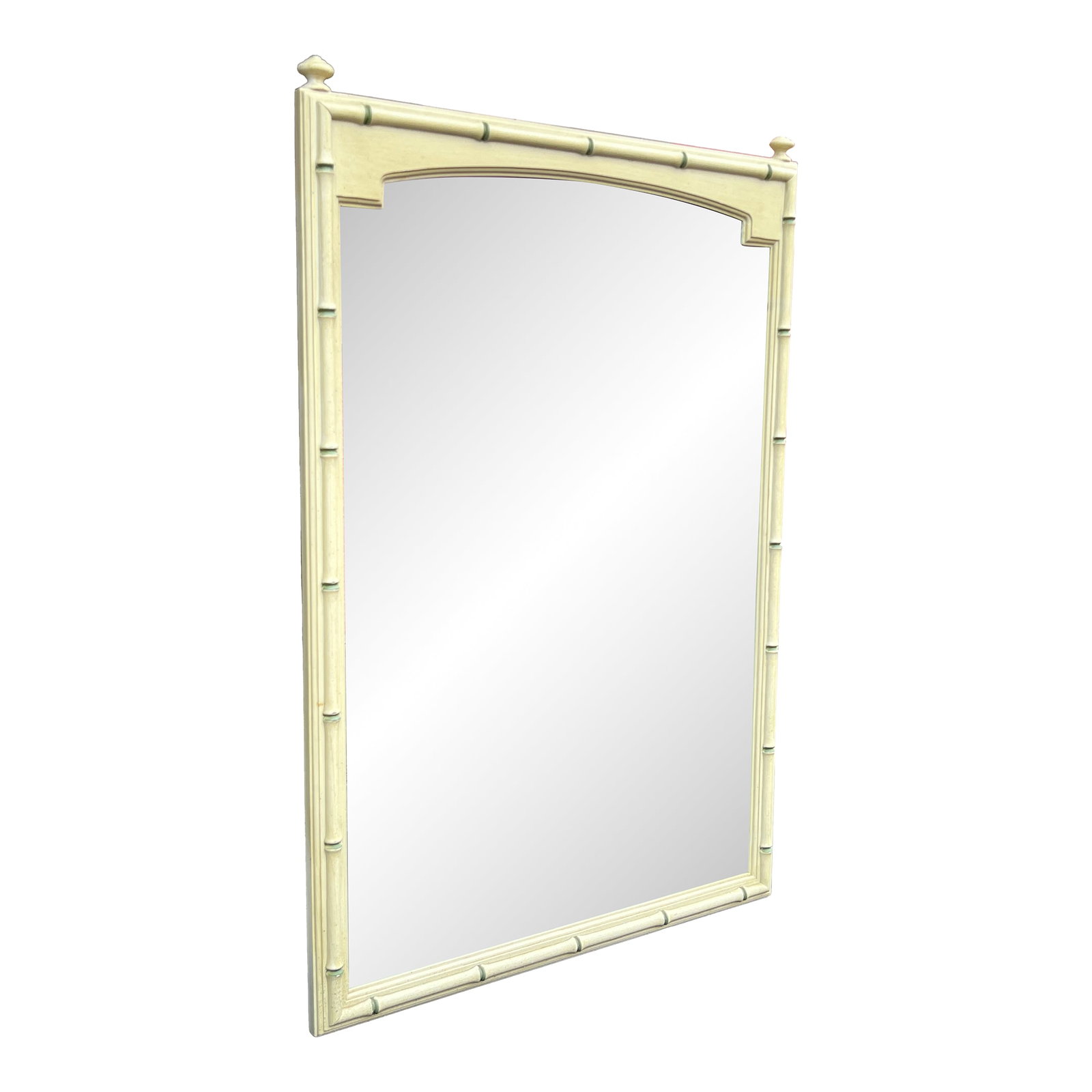 Faux Bamboo Mirror Thomasville Allegro: Thomasville faux bamboo Allegro mirror. Can be used as an accent piece, or over a dresser. Condition: Alterations: Original Condition Unaltered Imperfections: Some Imperfections Condition Notes: