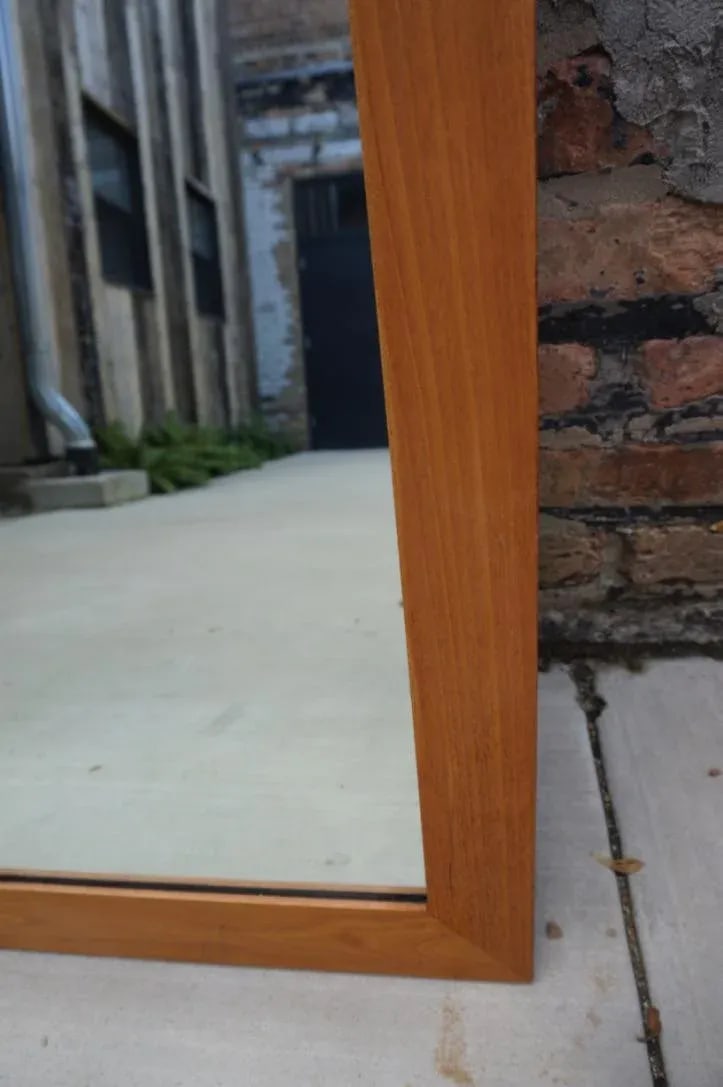 Mid 20th Century Wood Framed Mirror Attributed to Baker - 4