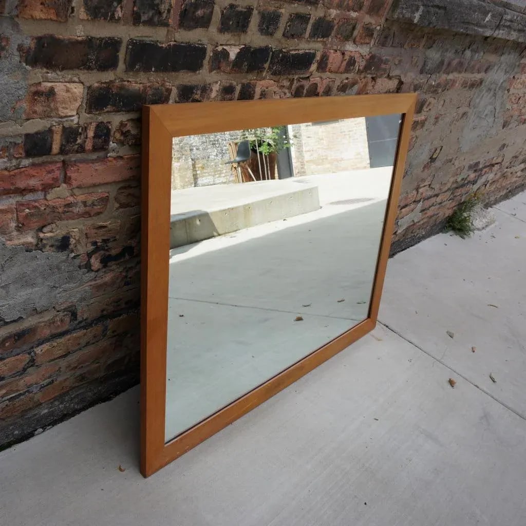 Mid 20th Century Wood Framed Mirror Attributed to Baker - 6