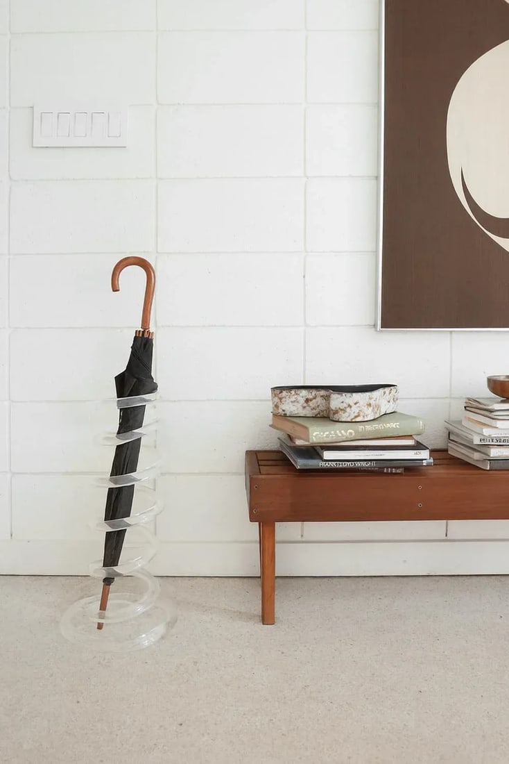 Lucite Spiral Umbrella Stand - 2