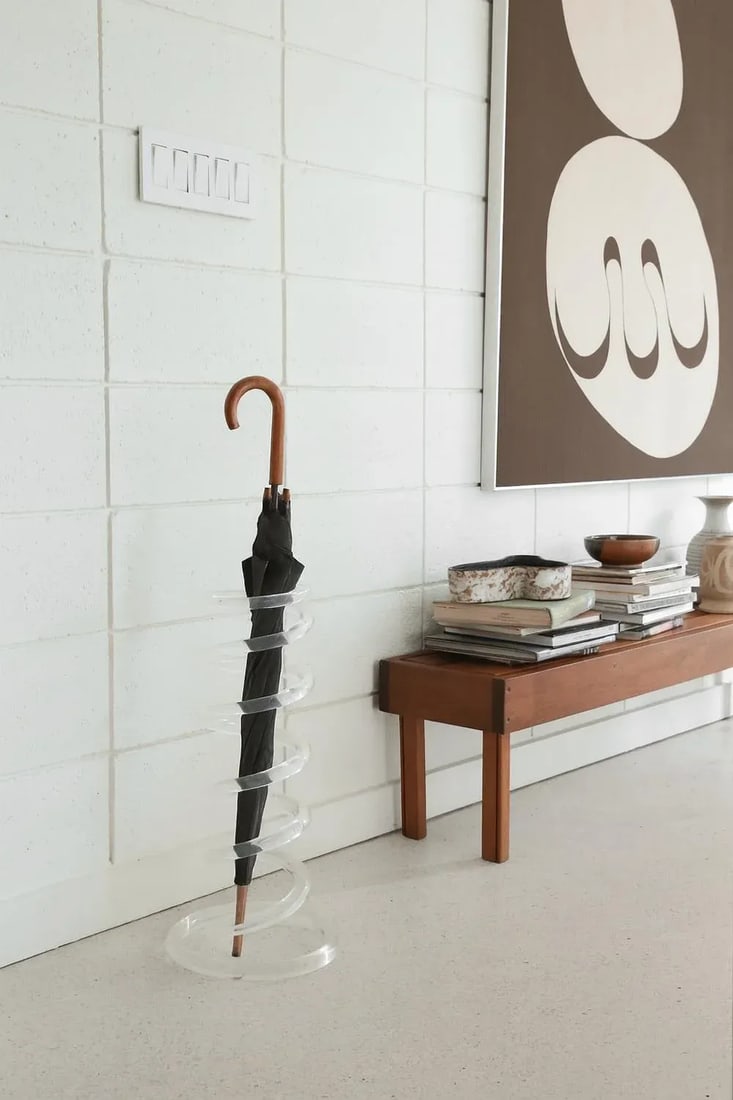 Lucite Spiral Umbrella Stand - 3