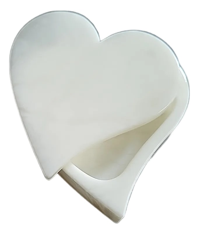 Vintage Ducceschi Alabaster Trinket Box Swivel-Top Heart (1 of 8)