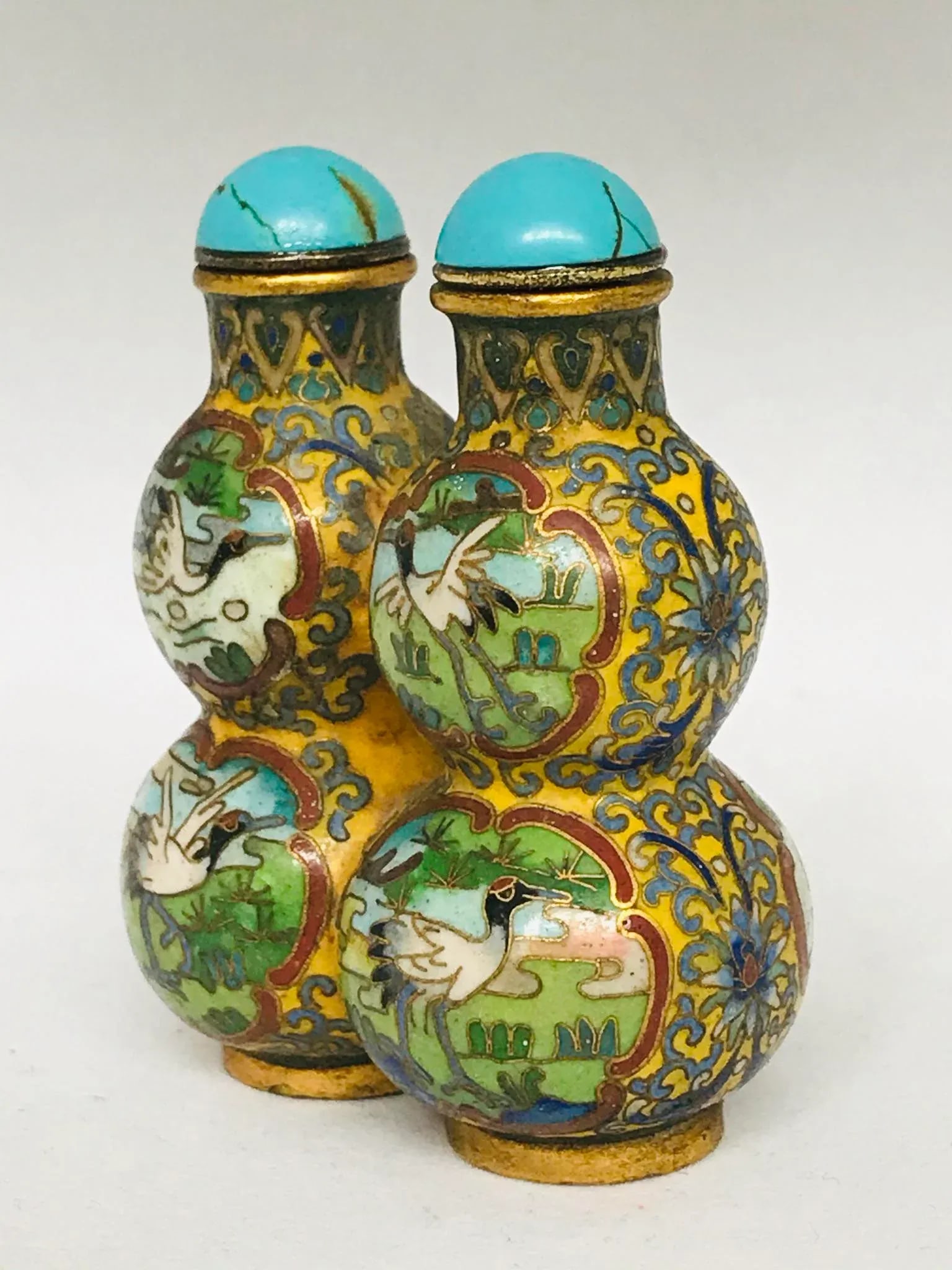 1920s Twin Double Gourd Snuff Bottles - 3