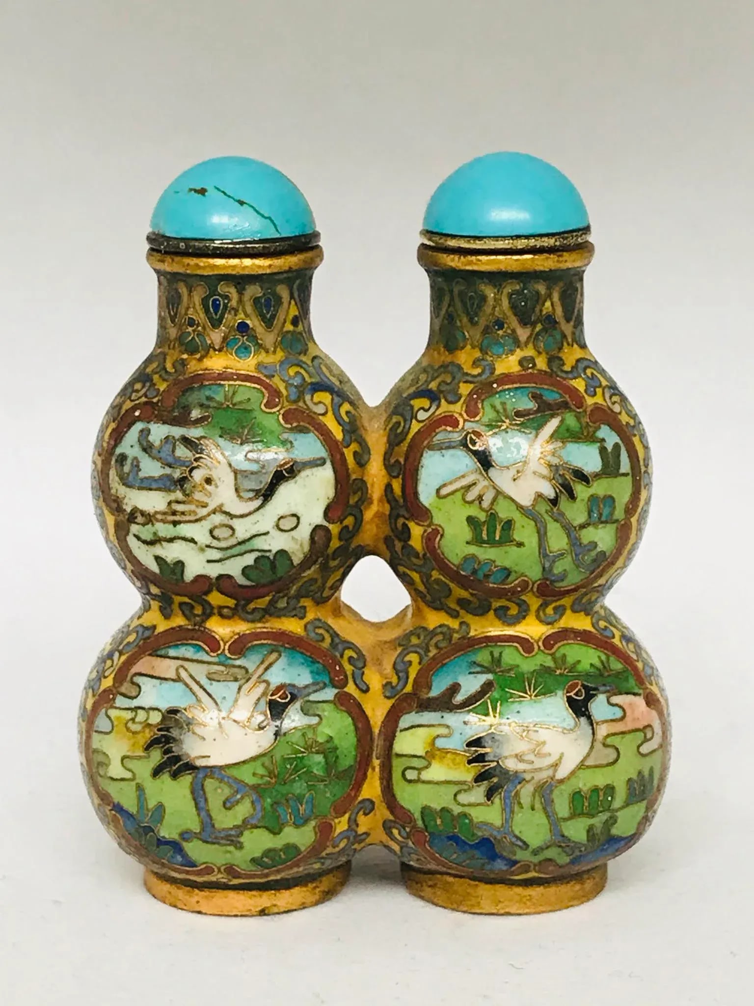 1920s Twin Double Gourd Snuff Bottles - 4